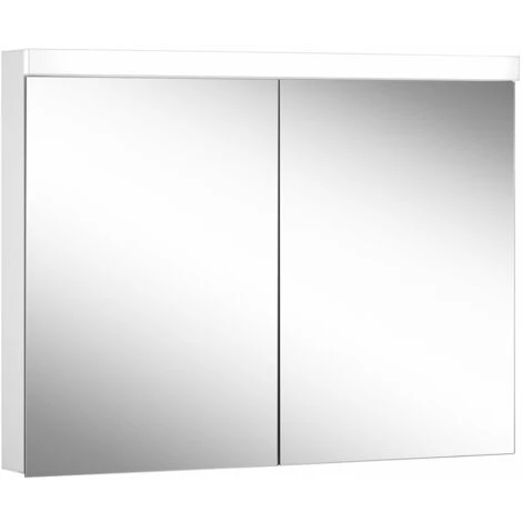 Schneider DAILY Line Ultimate Armoire De Toilette Lumineuse LED, 2 Portes à Double Miroir, 100x74,8x13cm, 178.100.02.02, Exécution: Norme UE/corps Blanc - 178.100.02.02 3 Schneider DAILY Line Ultimate Armoire De Toilette Lumineuse LED, 2 Portes à Double Miroir, 100x74,8x13cm, 178.100.02.02, Exécution: Norme UE/corps Blanc - 178.100.02.02