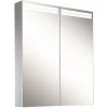 Schneider ARANGALINE LED Armoire De Toilette Lumineuse, 2 Portes à Double Miroir, 70x70x12cm, 160.470.02.41, Exécution: Norme UE/corps Argent AnodisÃ© - 160.470.02.50