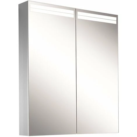 Schneider ARANGALINE LED Armoire De Toilette Lumineuse, 2 Portes à Double Miroir, 70x70x12cm, 160.470.02.41, Exécution: Norme UE/corps Argent Anodisé - 160.470.02.50 3 Schneider ARANGALINE LED Armoire De Toilette Lumineuse, 2 Portes à Double Miroir, 70x70x12cm, 160.470.02.41, Exécution: Norme UE/corps Argent Anodisé - 160.470.02.50