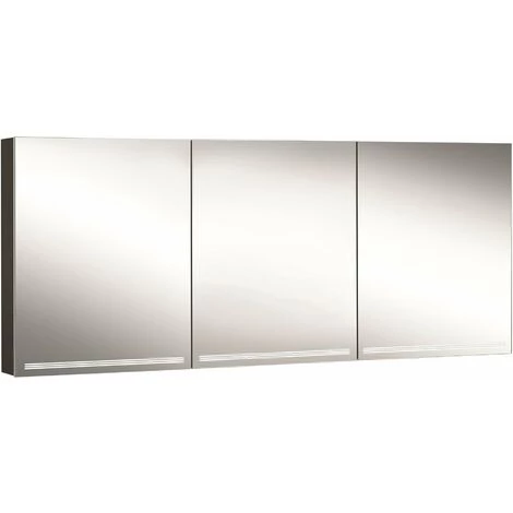 Schneider GRACELINE Armoire De Toilette Lumineuse LED, 3 Miroirs Doubles De Même Taille, 180x70x12cm, 116.580., Exécution: Norme EU/corps Noir Mat - 116.580.02.41 3 Schneider GRACELINE Armoire De Toilette Lumineuse LED, 3 Miroirs Doubles De Même Taille, 180x70x12cm, 116.580., Exécution: Norme EU/corps Noir Mat - 116.580.02.41