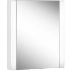Schneider EASY Line Superior LED Armoire De Toilette Lumineuse, 1 Porte Butée Réversible, 60x70x14cm, 175.060., Exécution: Norme UE/corps Blanc/4000K - 175.060.02.02