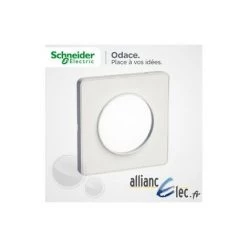 Plaque Blanc Mat 1 Poste Schneider Electric Odace Touch
