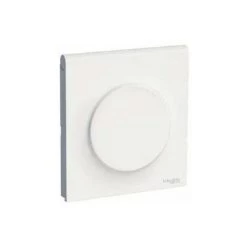 Plaque Blanc 1 Poste Avec Couvercle Intégré Pour Prise Schneider Electric Odace Styl Pratic
