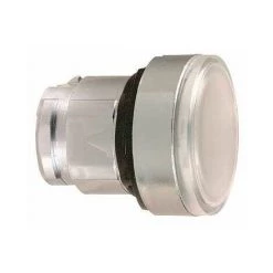 SCHNEIDER Tête De Bouton Poussoir Diamètre 22 Habillage Métal Blanc Transparent Affleurant