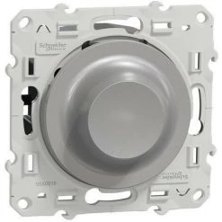 SCHNEIDER Odace - Variateur De Lumière Universel En 2 Ou 3 Fils 3W 100W(Led) - Aluminium (S530519)