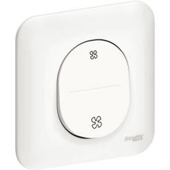 Interrupteur VMC 2 Positions Schneider Electric Ovalis + Plaque