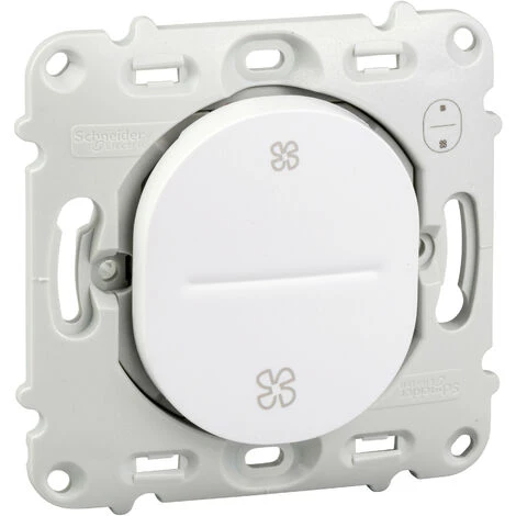 Interrupteur VMC 2 Positions Schneider Electric Ovalis + Plaque 4 Interrupteur VMC 2 Positions Schneider Electric Ovalis + Plaque – Image 2