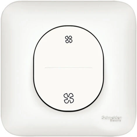 Interrupteur VMC 2 Positions Schneider Electric Ovalis + Plaque 5 Interrupteur VMC 2 Positions Schneider Electric Ovalis + Plaque – Image 3