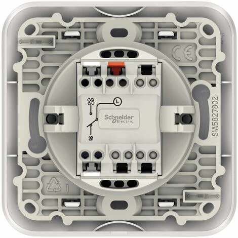 Interrupteur VMC 2 Positions Schneider Electric Ovalis + Plaque 6 Interrupteur VMC 2 Positions Schneider Electric Ovalis + Plaque – Image 4