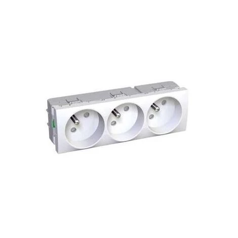 Schneider ALB45232 Altira Prise Triple 2P+T Blanc 45° NF - Blanc 3 Schneider ALB45232 Altira Prise Triple 2P+T Blanc 45° NF - Blanc
