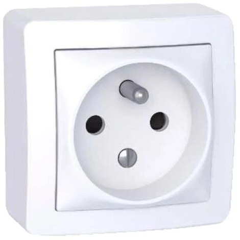 SCHNEIDER Double Prise 2PT ALREA Blanc Polaire Complet 4 SCHNEIDER Double Prise 2PT ALREA Blanc Polaire Complet – Image 3