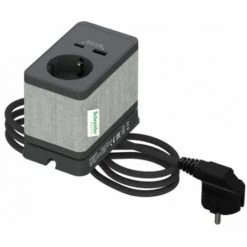 SCHNEIDER Base De Bureau S Schuko USB A Et C Anthracite Et Gris