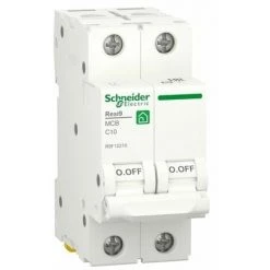 SCHNEIDER Disjoncteur RESI9 2P 10A Courbe C 230V 6000A