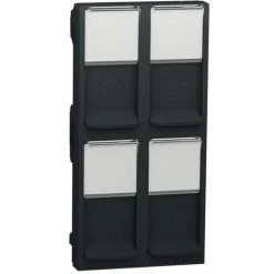 SCHNEIDER Capuchon Quadruple RJ45 Keystone Anthracite