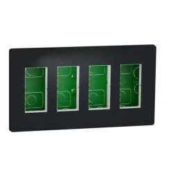 SCHNEIDER NU174454 | Poste De Travail 4 Colonnes Encastrable Anthracite