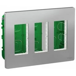 SCHNEIDER Poste De Travail 3 Colonnes Pour Encastrer L'aluminium