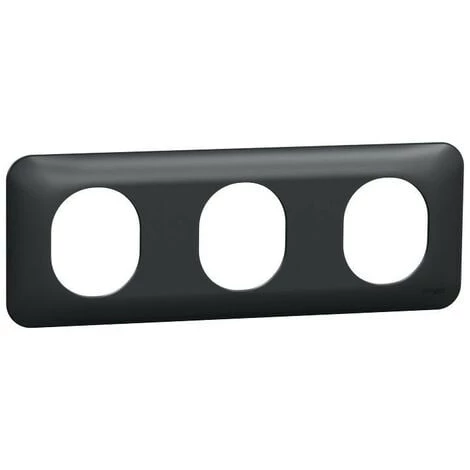 SCHNEIDER Ovalis - Plaque De Finition - 3 Postes Horizontal -Anthracite (S460706) 3 SCHNEIDER Ovalis - Plaque De Finition - 3 Postes Horizontal -Anthracite (S460706)