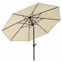 Schneider 684-02 Parasol Adria- Env. 300 Cm Ø- Rond- Naturel- 300 X 300 X 275 Cm