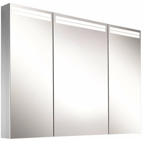 Schneider ARANGALINE LED Armoire De Toilette Lumineuse, 3 Miroirs Doubles, 100x70x12cm, 160.501.02.41, Exécution: Norme CH/corps Noir Mat - 160.501.01.41 3 Schneider ARANGALINE LED Armoire De Toilette Lumineuse, 3 Miroirs Doubles, 100x70x12cm, 160.501.02.41, Exécution: Norme CH/corps Noir Mat - 160.501.01.41
