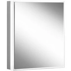 Schneider PREMIUM Line Superior LED Armoire Avec Miroir éclairé, 1 Miroir Double, Prise à Droite, 525x73,6x16,7cm, 181.052., Exécution: Norme CH/corps Argent AnodisÃ© - 181.052.01.50