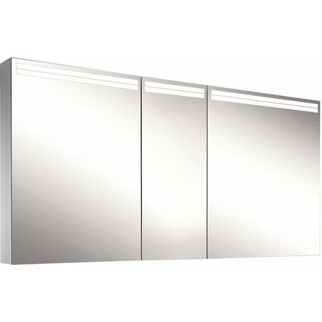 Schneider ARANGALINE Armoire De Toilette Lumineuse LED, 3 Portes Miroir Double, 150x70x12cm, 160.550.02.41, Exécution: Norme CH/corps Noir Mat - 160.550.01.41 3 Schneider ARANGALINE Armoire De Toilette Lumineuse LED, 3 Portes Miroir Double, 150x70x12cm, 160.550.02.41, Exécution: Norme CH/corps Noir Mat - 160.550.01.41