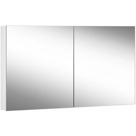 Schneider EASY Line Armoire De Toilette Comfort, 2 Portes à Double Miroir, 130x70x12cm, 177.130., Exécution: Norme CH/corps Blanc - 177.130.01.02 3 Schneider EASY Line Armoire De Toilette Comfort, 2 Portes à Double Miroir, 130x70x12cm, 177.130., Exécution: Norme CH/corps Blanc - 177.130.01.02