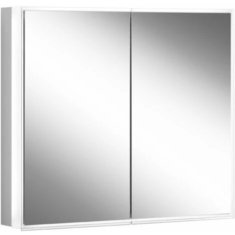 Schneider PREMIUM Line Superior Armoire De Toilette Lumineuse LED, 2 Portes à Double Miroir, 725x73,6x16,7cm, 181.070., Exécution: Norme CH/corps Argent Anodisé - 181.070.01.50 3 Schneider PREMIUM Line Superior Armoire De Toilette Lumineuse LED, 2 Portes à Double Miroir, 725x73,6x16,7cm, 181.070., Exécution: Norme CH/corps Argent Anodisé - 181.070.01.50