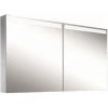 Schneider ARANGALINE Armoire De Toilette Lumineuse LED, 2 Portes Miroir Double, 140x70x12cm, 160.540.02.41, Exécution: Norme CH/corps Noir Mat - 160.540.01.41