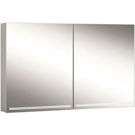 Schneider GRACELINE LED Armoire De Toilette Lumineuse, 2 Portes à Double Miroir, 120x70x12cm, 116.520., Exécution: Norme CH/corps Noir Mat - 116.520.01.41 3 Schneider GRACELINE LED Armoire De Toilette Lumineuse, 2 Portes à Double Miroir, 120x70x12cm, 116.520., Exécution: Norme CH/corps Noir Mat - 116.520.01.41