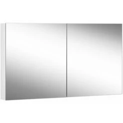 Schneider EASY Line Armoire De Toilette Comfort, 2 Portes à Double Miroir, 120x70x12cm, 177.120., Exécution: Norme CH/corps Blanc - 177.120.01.02