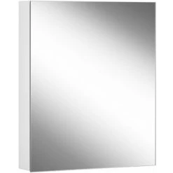 Schneider EASY Line Armoire De Toilette Comfort, 1 Porte Butée Réversible, Prise à Droite, 60x70x12cm, 177.062., Exécution: Norme CH/corps Blanc - 177.062.01.02