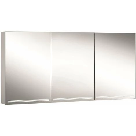 Schneider GRACELINE LED Armoire De Toilette Lumineuse, 3 Miroirs Doubles De Même Taille, 150x70x12cm, 116.551., Exécution: Norme CH/corps Argent Anodisé - 116.551.01.50 3 Schneider GRACELINE LED Armoire De Toilette Lumineuse, 3 Miroirs Doubles De Même Taille, 150x70x12cm, 116.551., Exécution: Norme CH/corps Argent Anodisé - 116.551.01.50