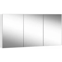 Schneider EASY Line Armoire De Toilette Comfort, 3 Miroirs Doubles De Même Taille, 150x70x12cm, 177.151., Exécution: Norme CH/corps Blanc - 177.151.01.02