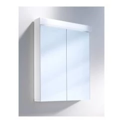 Armoire De Toilette Schneider LOWLine 60 / 2 / LED 151.261, Exécution: Norme CH/corps Blanc - 151.261.01.02