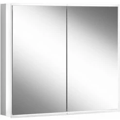 Schneider PREMIUM Line Superior Armoire De Toilette Lumineuse LED, 2 Portes à Double Miroir, 925x73,6x16,7cm, 181.090., Exécution: Norme CH/corps Argent AnodisÃ© - 181.090.01.50