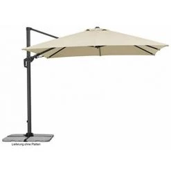 Schneider Parasol Carré Rhodos Twist 730-02 - Naturel - 300 X 300 Cm