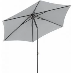 Schneider - Parasol Sevilla De 270 Cm De Diamètre, Gris Argenté.