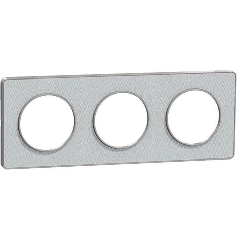 SCHNEIDER Odace Touch - PLQ Kvadrat Perle/Alu 3 Postes Horiz. Ou Vert. Entraxe 71mm (S530806KG) 3 SCHNEIDER Odace Touch - PLQ Kvadrat Perle/Alu 3 Postes Horiz. Ou Vert. Entraxe 71mm (S530806KG)