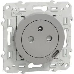 SCHNEIDER Odace - Prise Affleurante + Usb C10.5W - Aluminium (S530089)