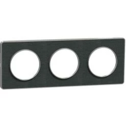 SCHNEIDER Odace Touch - PLQ Kvadrat Ombre/Alu 3 Postes Horiz. Ou Vert. Entraxe 71mm (S530806KB)