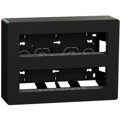 SCHNEIDER Unica - Boîte De Concentration Saillie Complète - 2 Rang De 8 Mod - Anthracite (NU121854) 3 SCHNEIDER Unica - Boîte De Concentration Saillie Complète - 2 Rang De 8 Mod - Anthracite (NU121854)