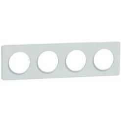 SCHNEIDER Odace Touch, Plaque Blanc Recyclé 4 Postes Horiz. Ou Vert. Entraxe 71mm (S510808)