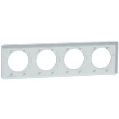 SCHNEIDER Odace Touch, Plaque Blanc Recyclé 4 Postes Horiz. Ou Vert. Entraxe 71mm (S510808) -SCHNEIDER Soldes 64174574 3