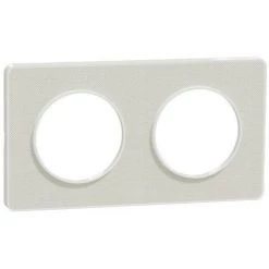 SCHNEIDER Odace Touch - PLQ Kvadrat Craie/blanc 2 Postes Horiz. Ou Vert. Entraxe 71mm (S520804KW)