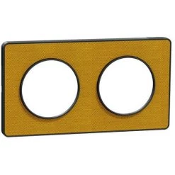 SCHNEIDER Odace Touch - PLQ Kvadrat Ocre/Anth 2 Postes Horiz. Ou Vert. Entraxe 71mm (S540804KY)