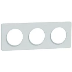 SCHNEIDER Odace Touch, Plaque Blanc Recyclé 3 Postes Horiz. Ou Vert. Entraxe 71mm (S510806)