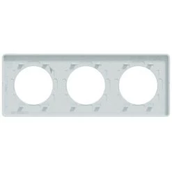 SCHNEIDER Odace Touch, Plaque Blanc Recyclé 3 Postes Horiz. Ou Vert. Entraxe 71mm (S510806) -SCHNEIDER Soldes 64174607 3