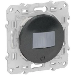 SCHNEIDER Odace, Détecteur De Présence Et De Mouvement Anthracite, Toutes Charges, 3 Fils (S540523)