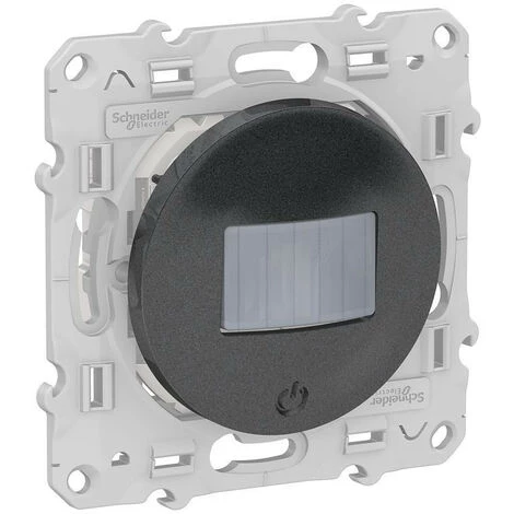 SCHNEIDER Odace, Détecteur De Présence Et De Mouvement Anthracite, Toutes Charges, 3 Fils (S540523) 3 SCHNEIDER Odace, Détecteur De Présence Et De Mouvement Anthracite, Toutes Charges, 3 Fils (S540523)