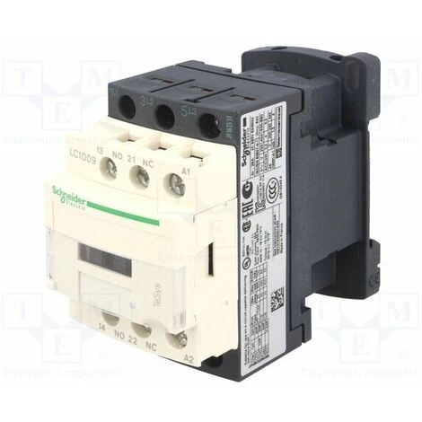 SCHNEIDER Contacteur 3 Pôles Sans Contacts Auxiliaires Sans+nc 230vac Lc1d09p7 3 SCHNEIDER Contacteur 3 Pôles Sans Contacts Auxiliaires Sans+nc 230vac Lc1d09p7